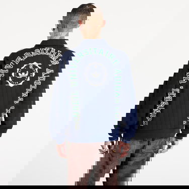 Суитчър adidas Originals CLOT Quarter-Zip Polo Sweatshirt Тъмно синьо | JM7097, 4