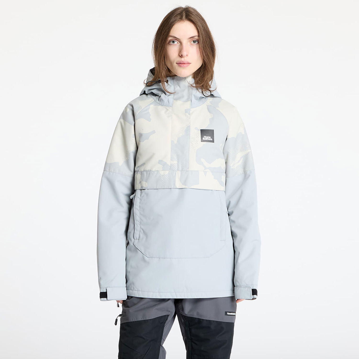 Ветровка Horsefeathers Women's Printed Anorak Snowboard Jacket Синьо | OW224C, 0