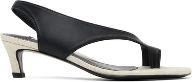 Аксесоари TOTEME TOTEME Leather Thong Heeled Sandals Черно | 252-WAS0201-LE0104, 0