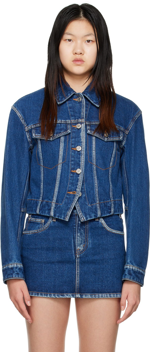 Яке We11done We11done V-Line Denim Jacket Синьо | WD-DJ3-22-330-W-BL, 0