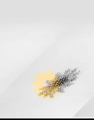 Значка Dolce & Gabbana Sartoria Floral Brooch With Rhinestones Жълто | WPS1F6W1111ZOO00, 0