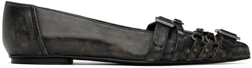 Облекло Acne Studios Acne Studios Pin-Buckle Ballerina Flats Черно | AD0772-, 0