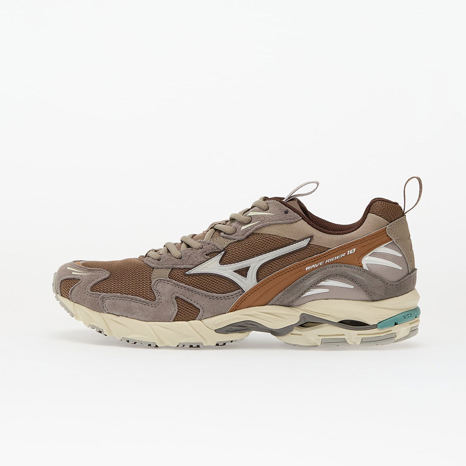 Кецове и обувки Mizuno Wave Rider 10 Fossil/ White/ Thrush Кафяво | D1GA247108, 0
