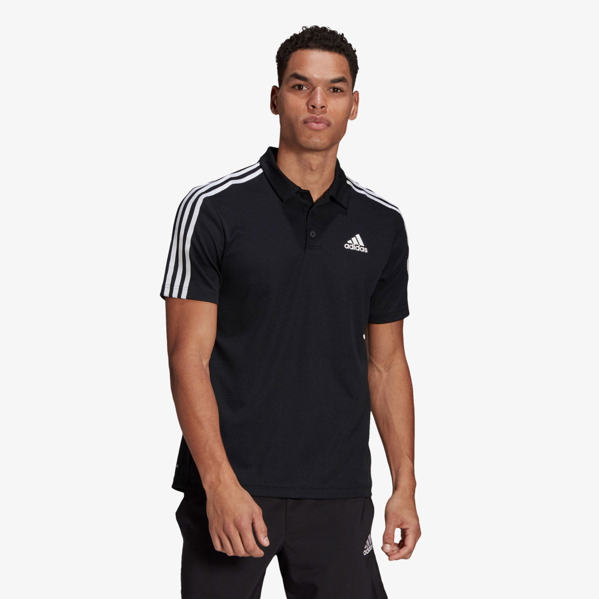 Поло тениска adidas Originals Performance 3-Stripes Polo Shirt Черно | GM2075, 0