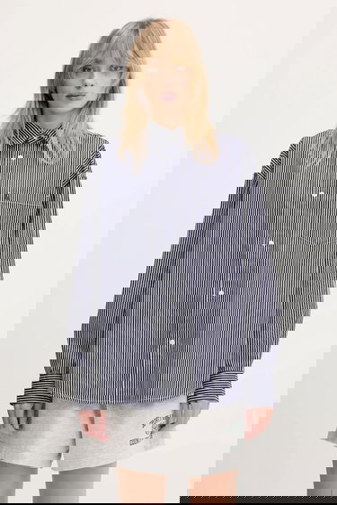 Риза Carhartt WIP Arvin L/S Shirt Relaxed Fit Striped Classic Collar Тъмно синьо | I034560.2XXXX, 0