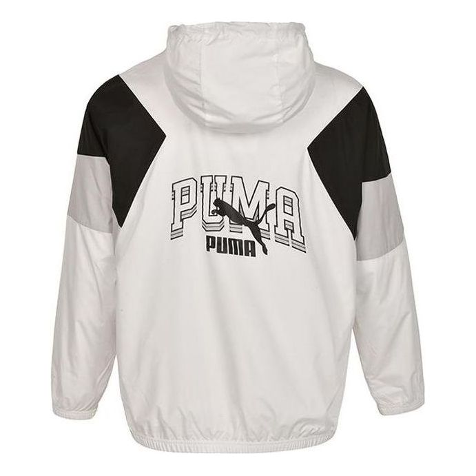 Ветровка Puma Colorblock Logo Hooded Jacket Бяло | 538603-02, 0