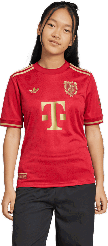 Фланелка adidas Performance FC Bayern Anniversary Kids' T-Shirt Червено | JE6782, 3
