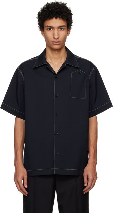 Риза Jil Sander Jil Sander Twill Camp Collar Shirt Черно | J22DL0307_J70001, 0
