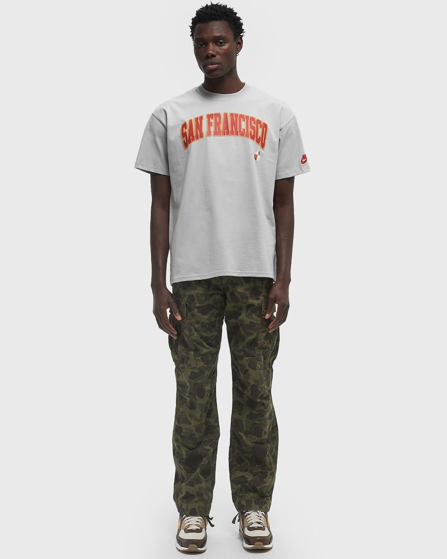 Съкратен топ Nike NFL San Francisco 49ers Short Sleeve T-Shirt Сиво | 01AY-09D-73V-NP1, 1