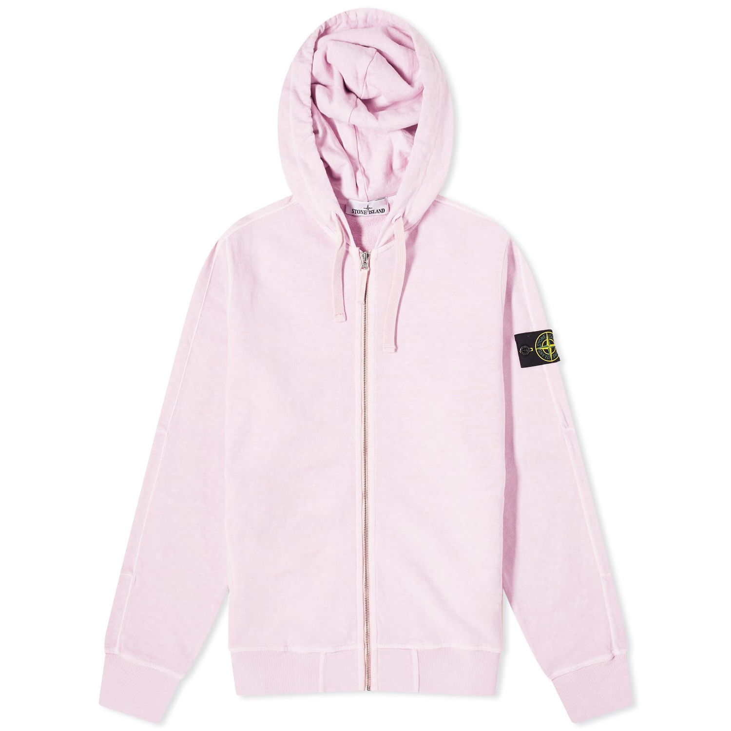 Суитчър Stone Island Garment Dyed Malfile Zip Hoodie Розово | 801563160-V0180, 0