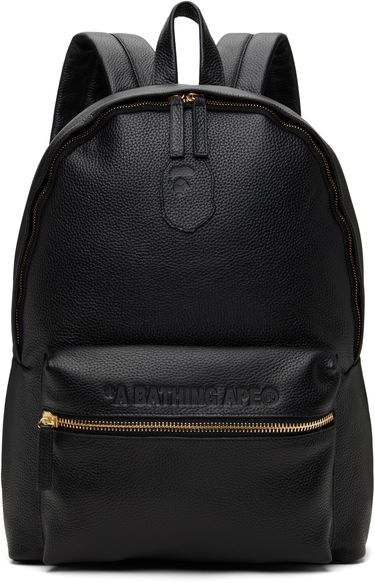 Раница BAPE Daypack M Leather Backpack Черно | 001BAK801002M, 0