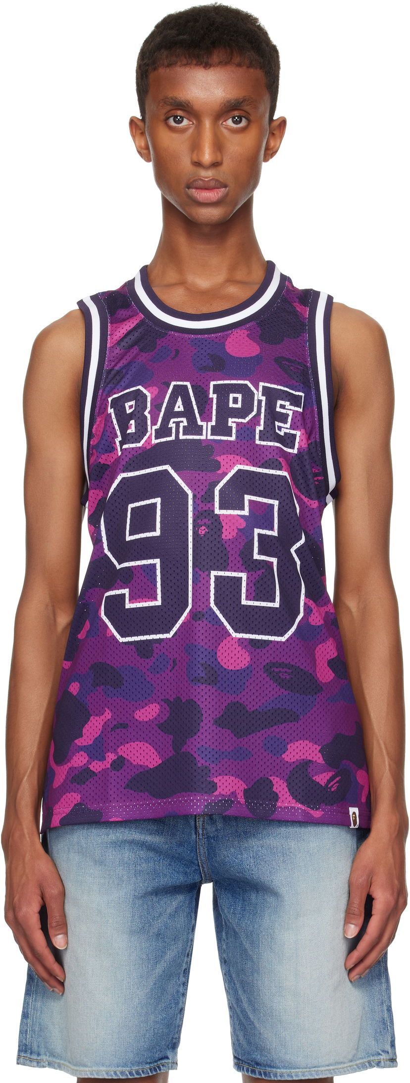 Потник BAPE Camo Basketball Tank Top Лилаво | 001VTK301001M