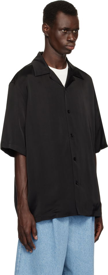 Риза Jil Sander Jil Sander Satin Short Sleeve Shirt Черно | J23DL0107_J65022, 1
