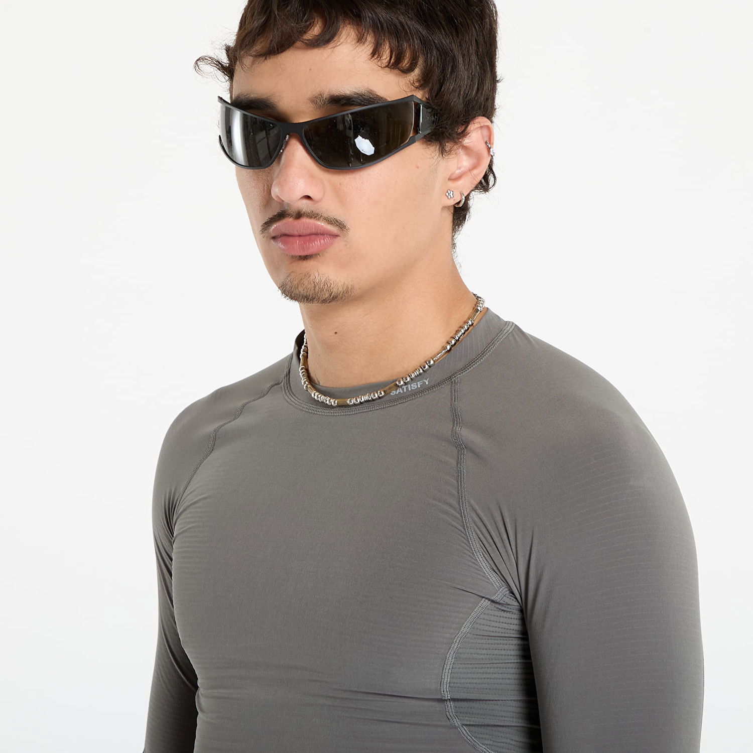 Тениска Satisfy Satisfy Justice CoffeeThermal Base Layer Top Сиво | 11010-DN, 1