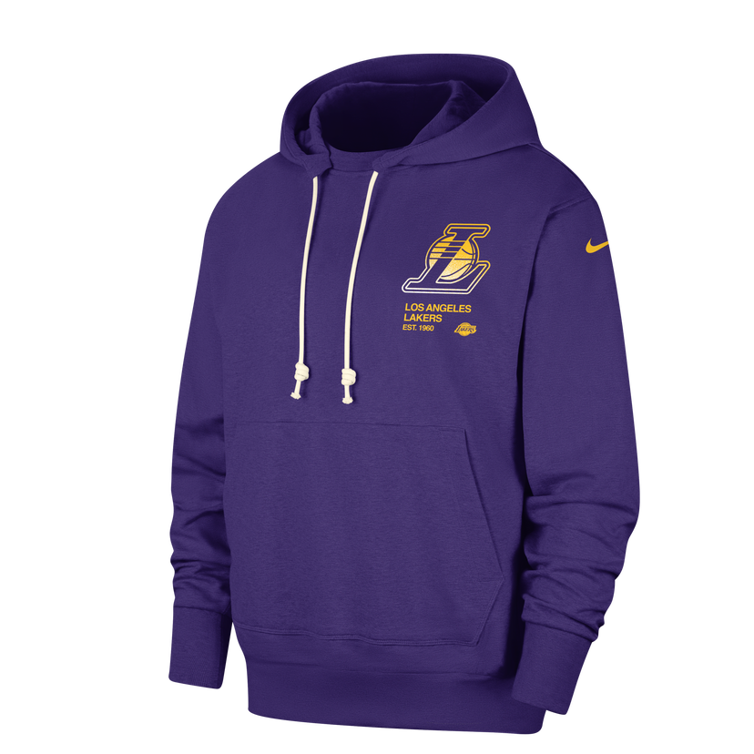 Суитчър Nike Los Angeles Lakers Dri-FIT Standard Issue Courtside Hoodie Лилаво | FQ3703-504