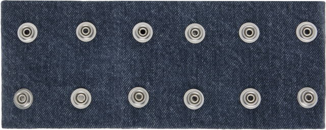 DRKSHDW Concordians Strobe Denim Snap Button Neck Band Choker