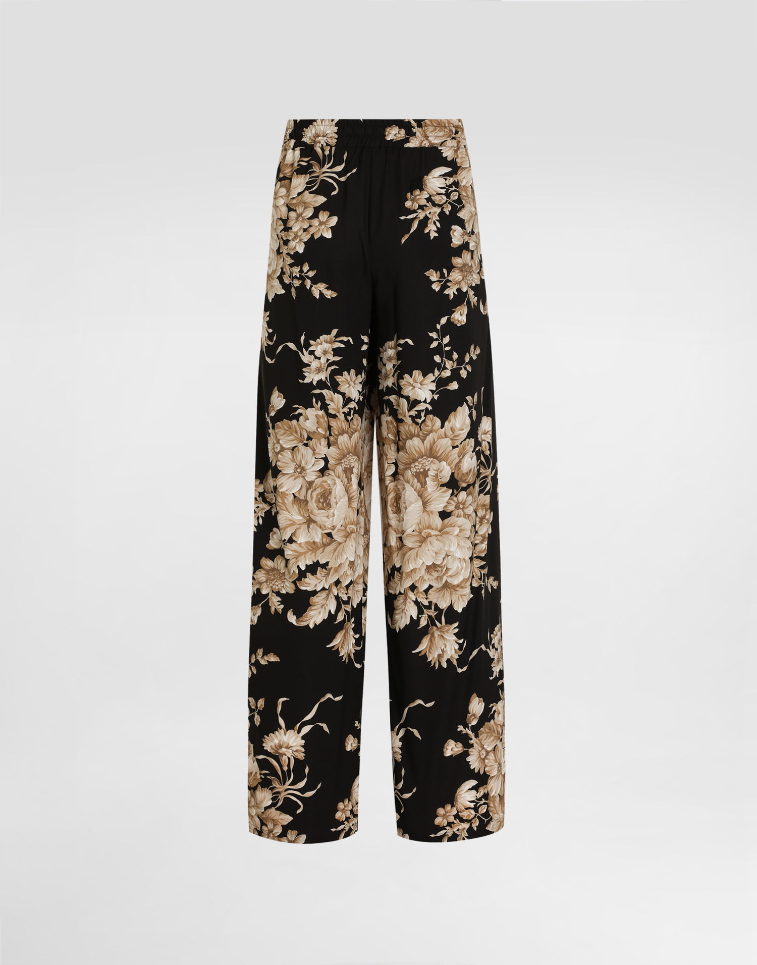 Панталони Dolce & Gabbana Dolce & Gabbana Rose-print Silk Vanity Pants Многоцветен | FTC12TFSA7YHN4OX, 1