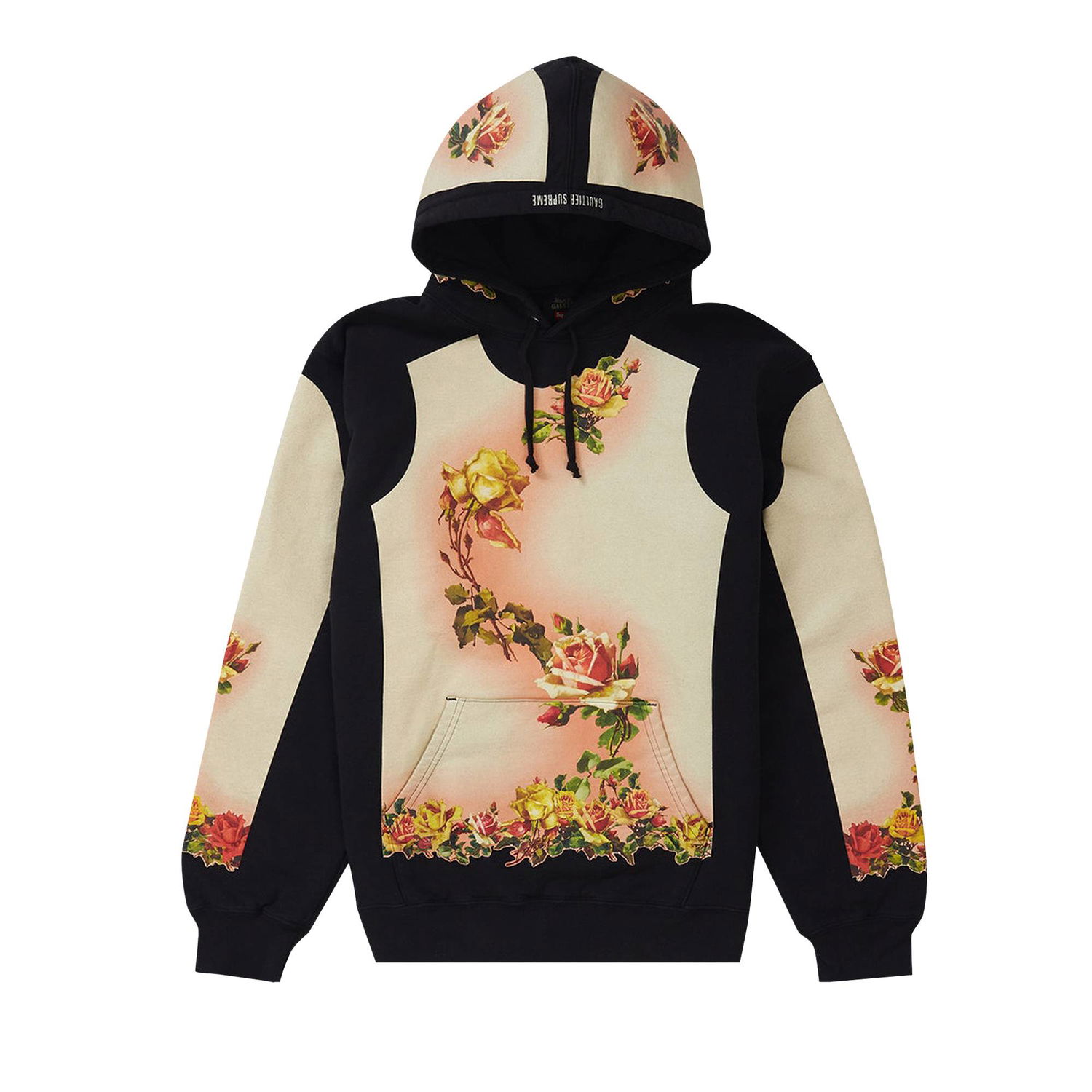 Суитчър Supreme Jean Paul Gaultier x Floral Print Hooded Sweatshirt Многоцветен | SS19SW1 BLACK, 1