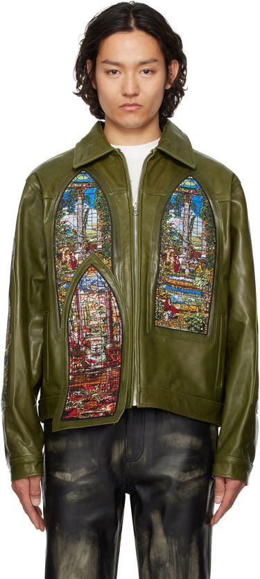 Яке Who Decides War Who Decides War Eden Leather Jacket Зелено | 1131250011SS25, 0
