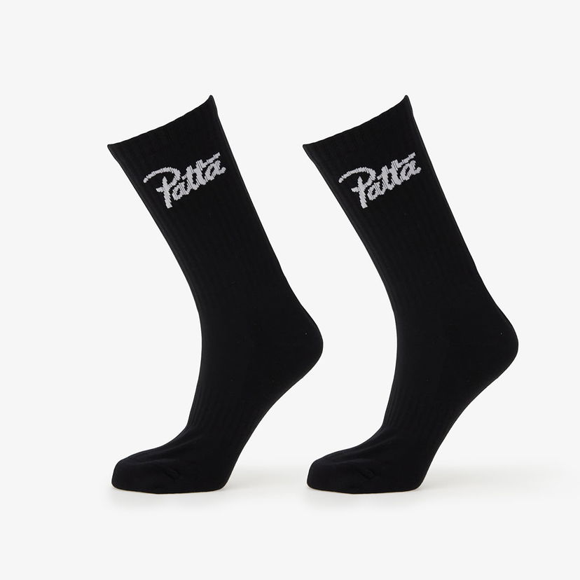 Чорапи Patta Script Logo Sport Socks 2-Pack Черно | POC-BS24-2020-396-0251-001