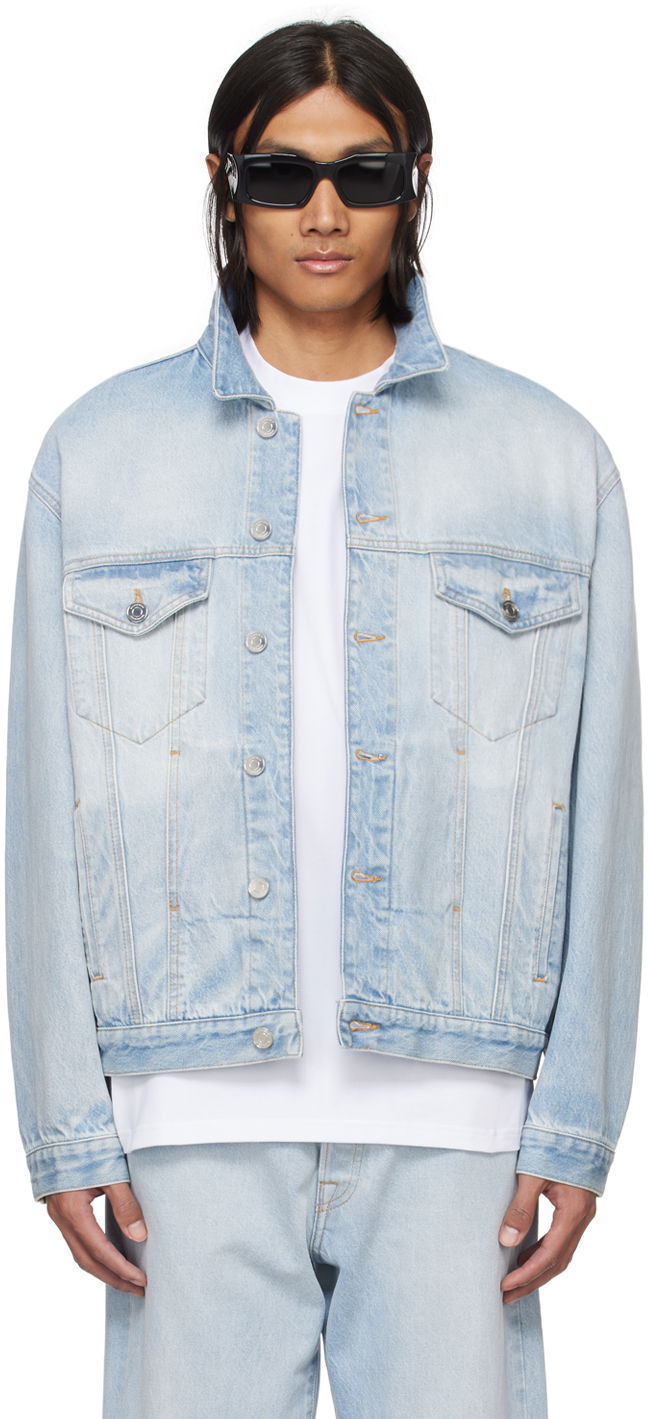 Яке VETEMENTS VTMNTS Embroidered Denim Jacket Синьо | VL20JA560L, 0