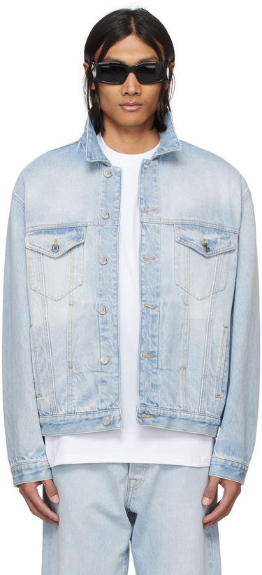 Яке VETEMENTS VTMNTS Embroidered Denim Jacket Синьо | VL20JA560L, 0