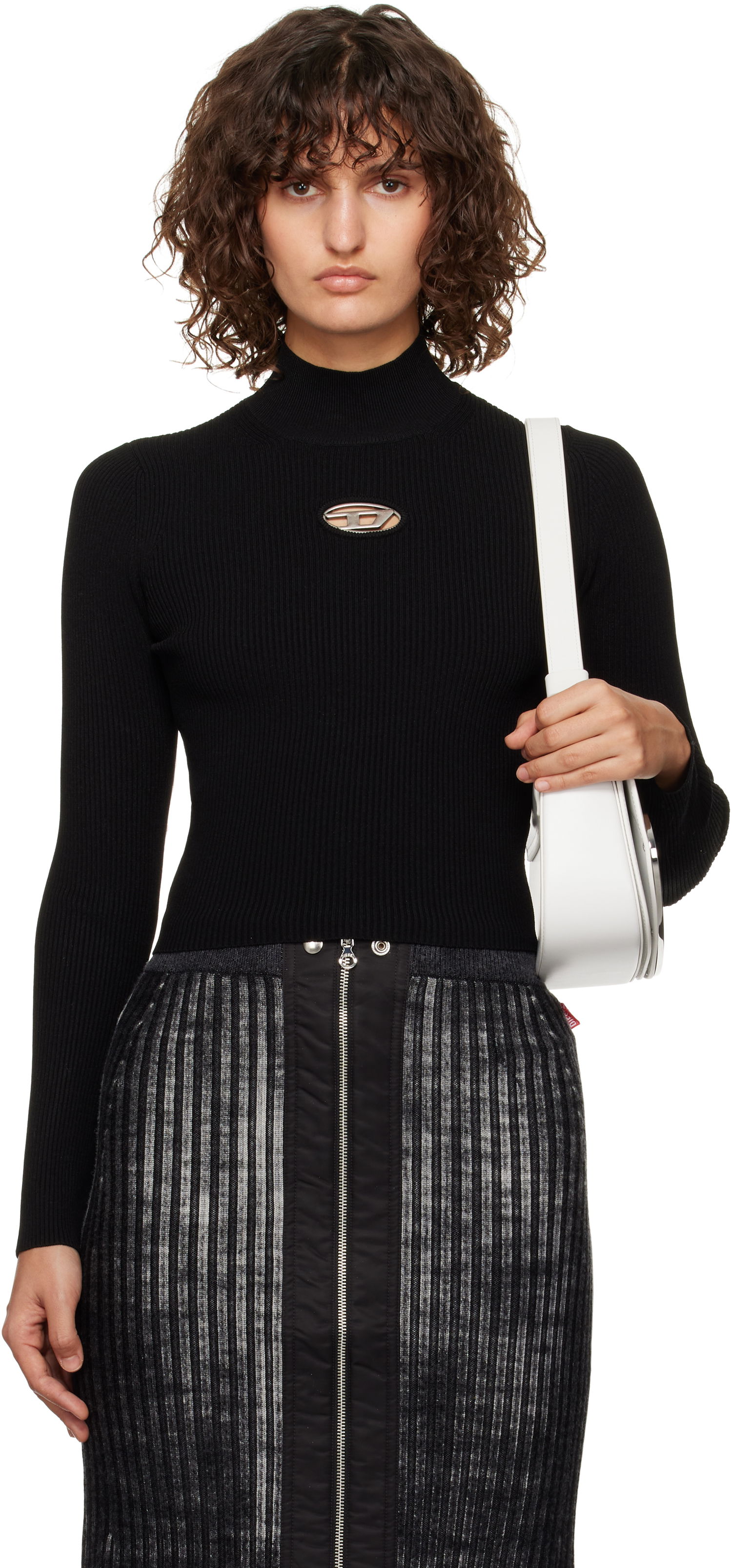 Пуловер Diesel Fitted Cutout Detail Sweater Черно | A14187 0DLAX, 0