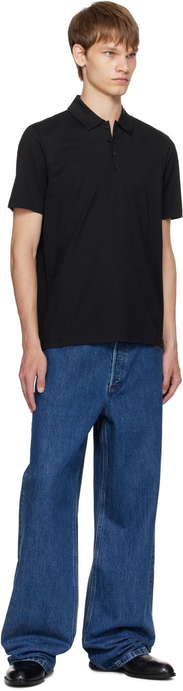Поло тениска BOSS Hugo Slim-Fit Mercerized Cotton Polo Черно | 50544276, 3