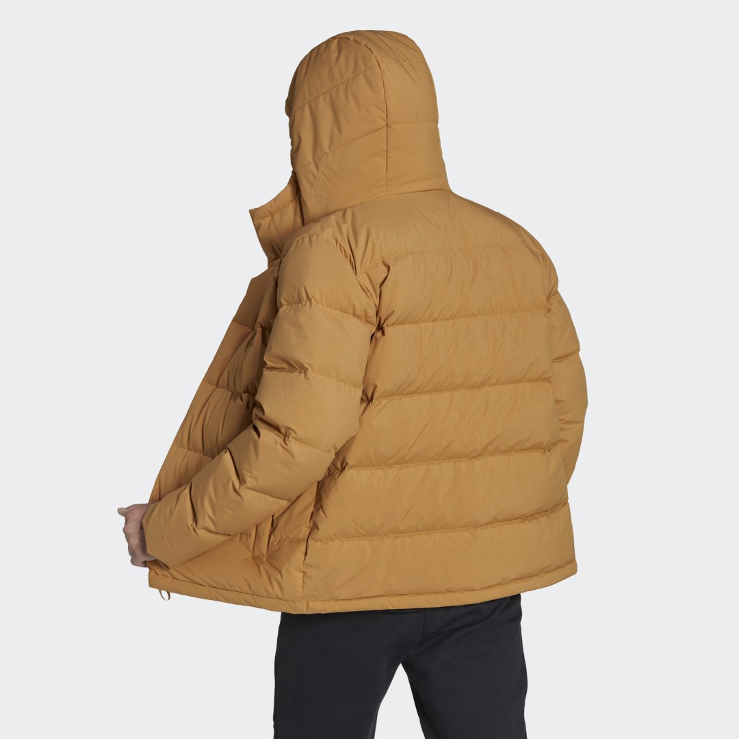 Яке adidas Originals Helionic Hooded Down Jacket Кафяво | HG8748, 1