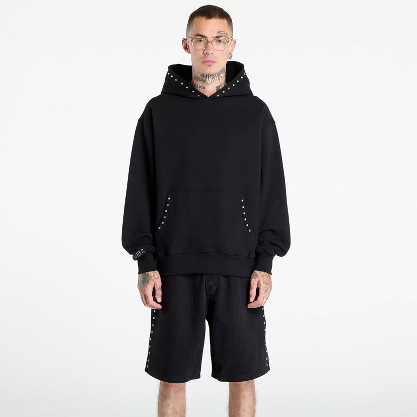 Суитчър Pleasures PLEASURES Daft Club Lucky Studded Hoodie Черно | P25DP004-BLACK