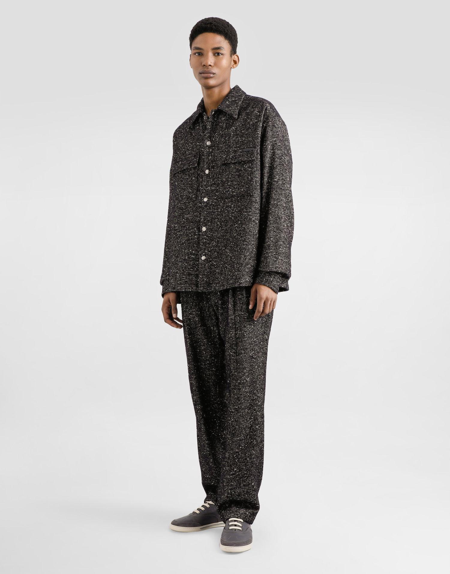 Панталони Dolce & Gabbana Dolce & Gabbana Bouclé Joggers Черно | GP12RTFCZAMS8030, 1