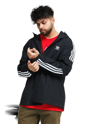 Ветровка adidas Originals 3 Stripes Windbreaker FZ Черно | GN3475