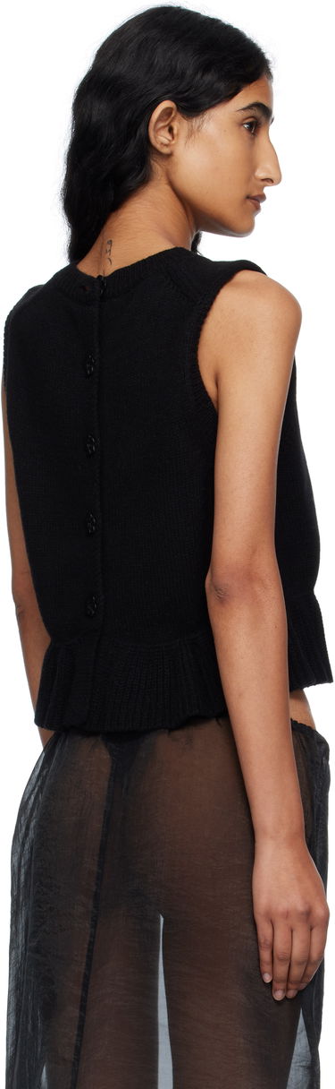 Жилетка Cecilie Bahnsen Cecilie Bahnsen Bill Knit Ruffle Hem Vest Черно | 2.25KNI53003 BILL VEST, 2