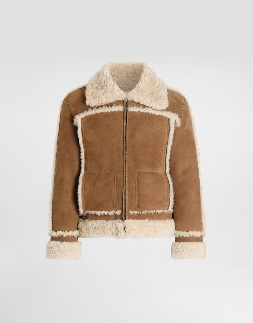 Яке Dolce & Gabbana Dolce & Gabbana Sheepskin Jacket Кафяво | G9BQNLFUP91M0453