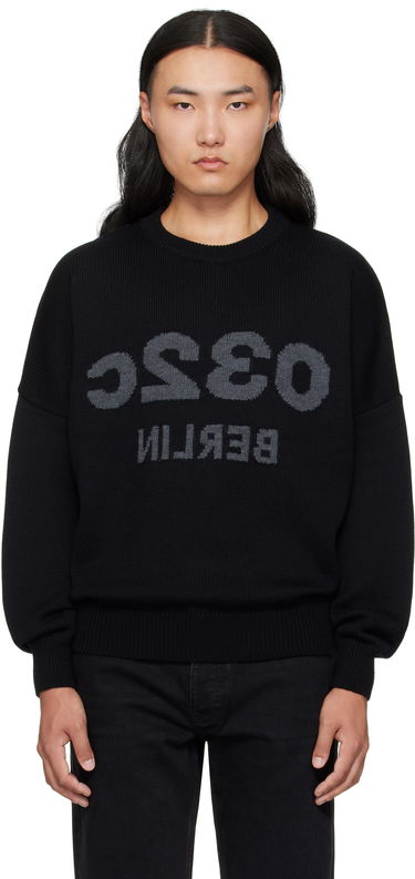 Пуловер 032C 032c Selfie Knit Sweater Черно | F25-URK-1511-000, 0