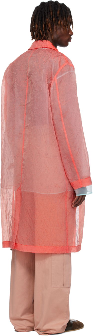Дъждобран Dries Van Noten Dries Van Noten Crinkled Organza Coat Червено | 251-020211-1277, 2