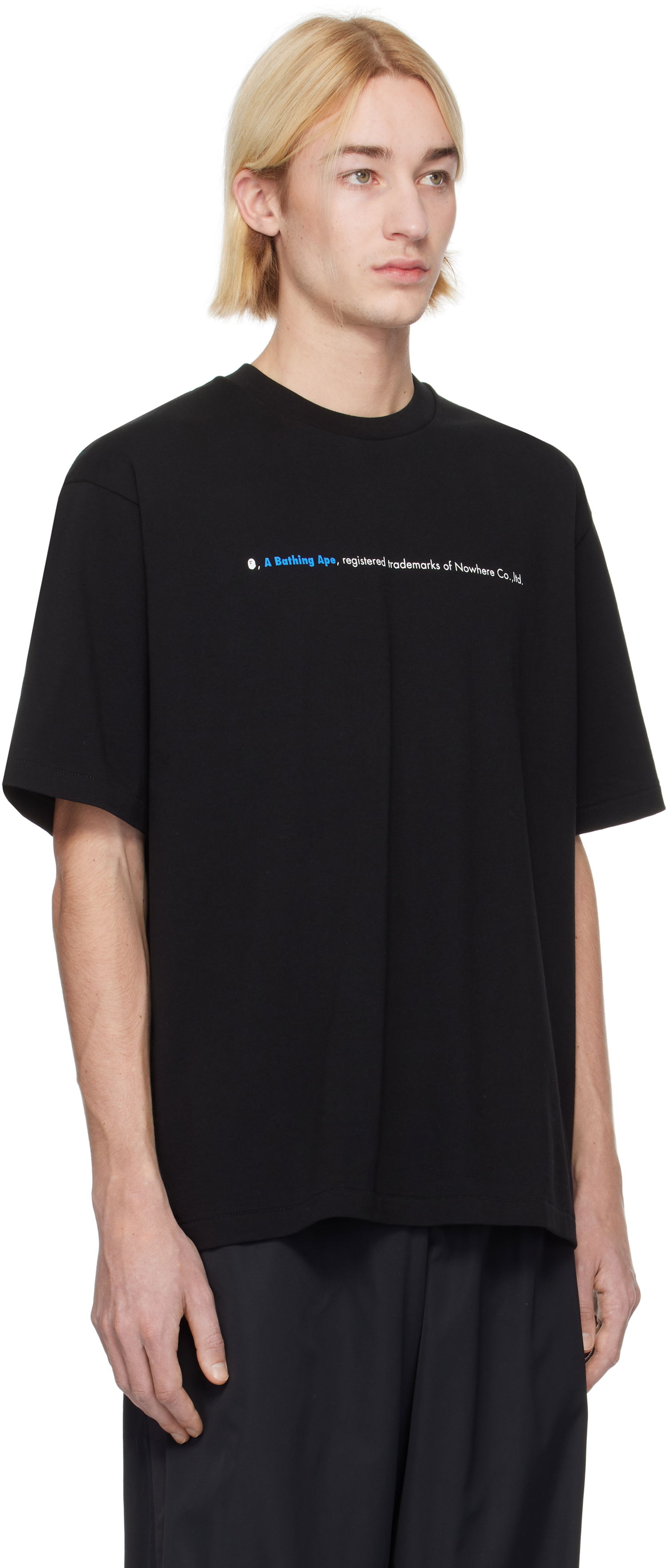 Тениска BAPE Relaxed Fit Logo T-shirt Черно | 001TEK801319M, 1