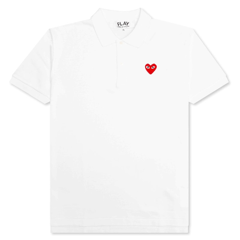 Поло тениска Comme des Garçons Emblem Polo Бяло | AZ-T006-051-5 / P1T006-5