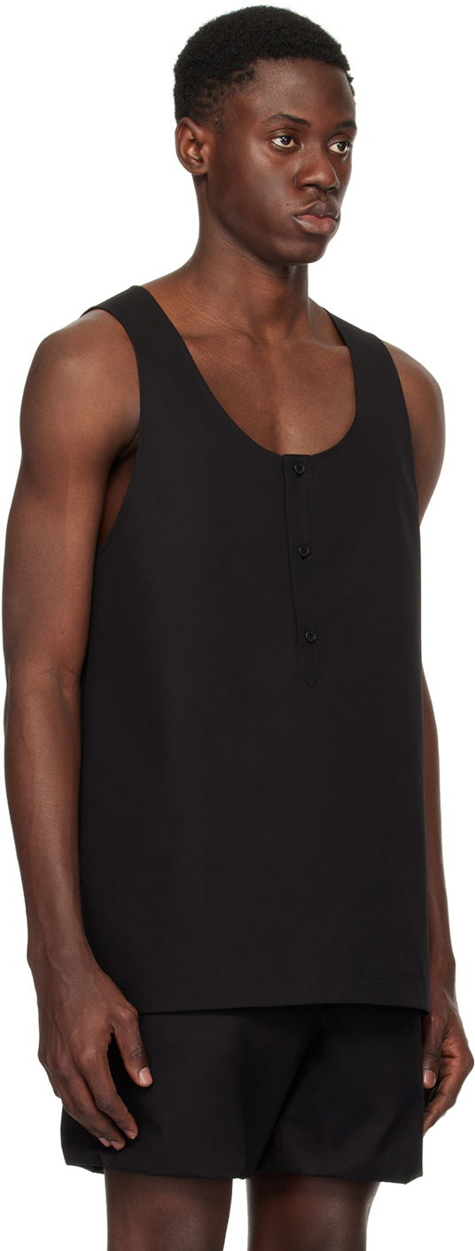 Потник We11done We11done Scoop Neck Tank Top Черно | WD-BL1-24-118-M-BK, 1