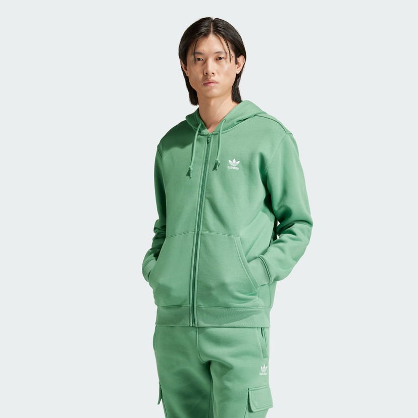 Суитчър adidas Originals Trefoil Essentials Full-Zip Зелено | IR7841