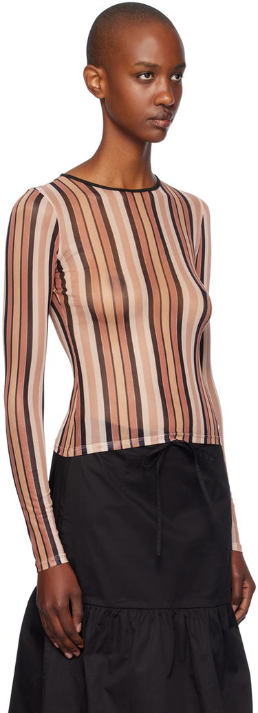 Тениска Miaou Miaou Striped Long Sleeve T-Shirt Многоцветен | 7029PM2SST, 1