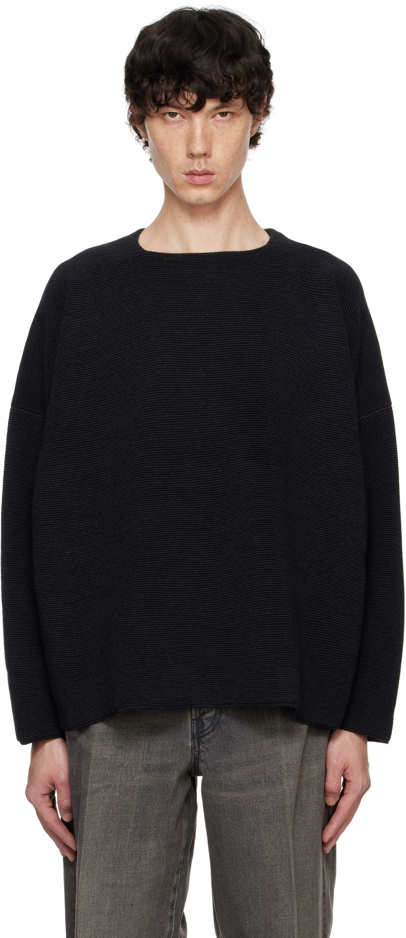 Пуловер Fear of God Straight Neck Sweater Черно | FG820-2302MER