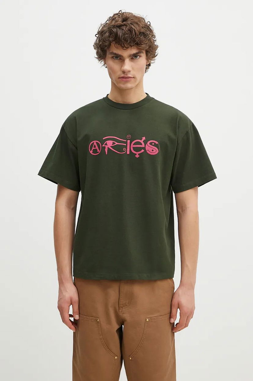 Тениска Aries Coexist Print T-shirt Зелено | AR6001302