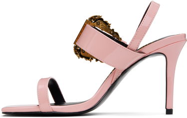 Кецове и обувки Versace Versace Jeans Couture Baroque Buckle Emily Heeled Sandals Розово | E78VA3S71_EZS190, 2