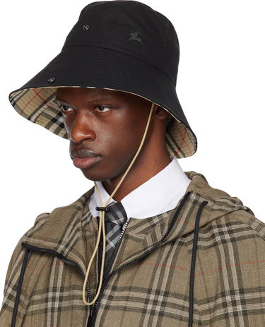 Шапка Burberry Burberry Check Brim Gabardine Bucket Hat Бежово | 8112364, 3