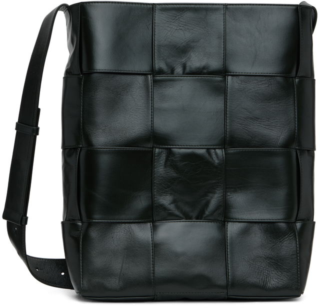 Bottega Veneta Acro Woven Leather Shoulder Bag