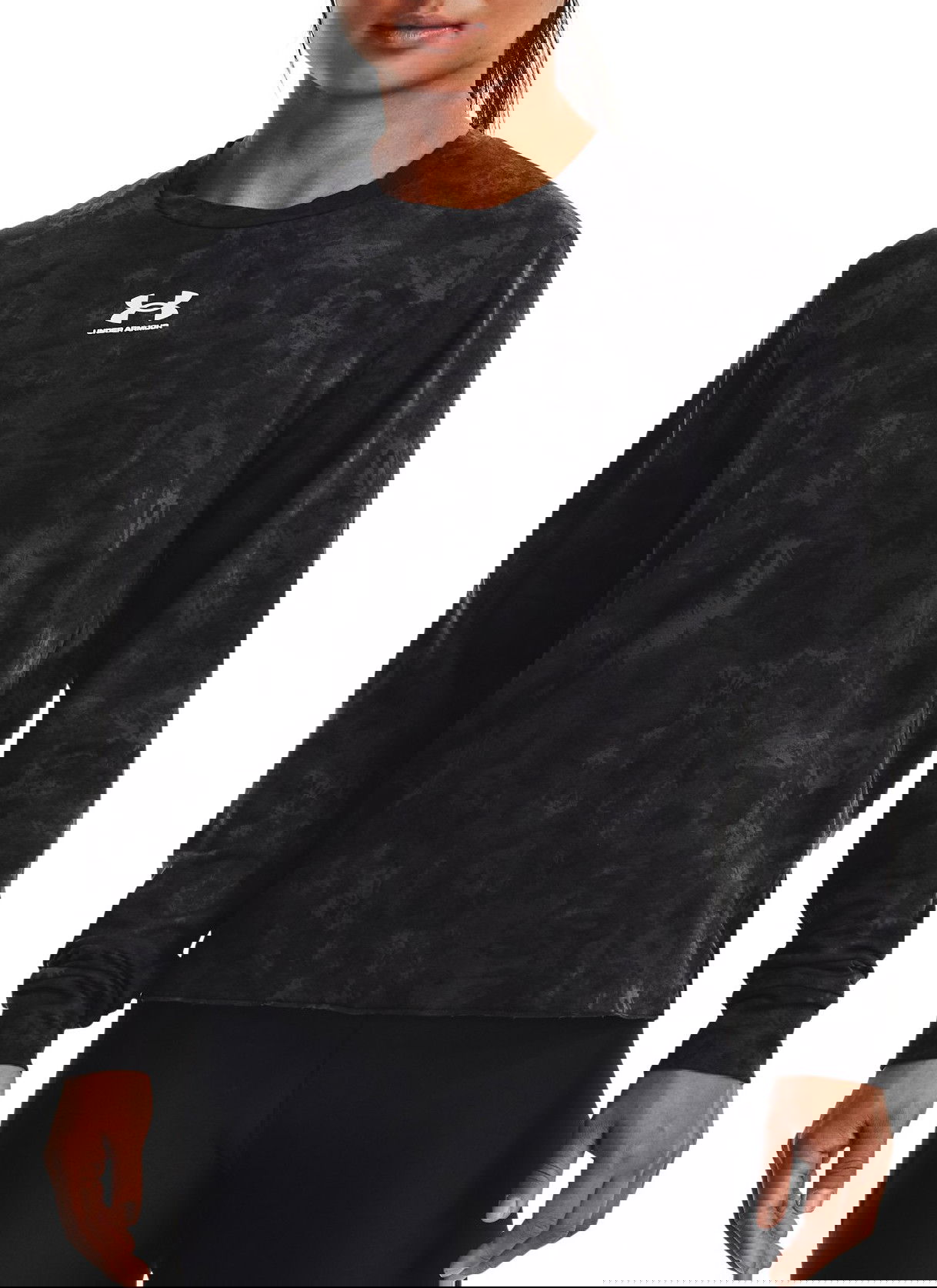 Суитчър Under Armour Sweatshirt Rival Terry Print Crew Черно | 1373036-001, 0