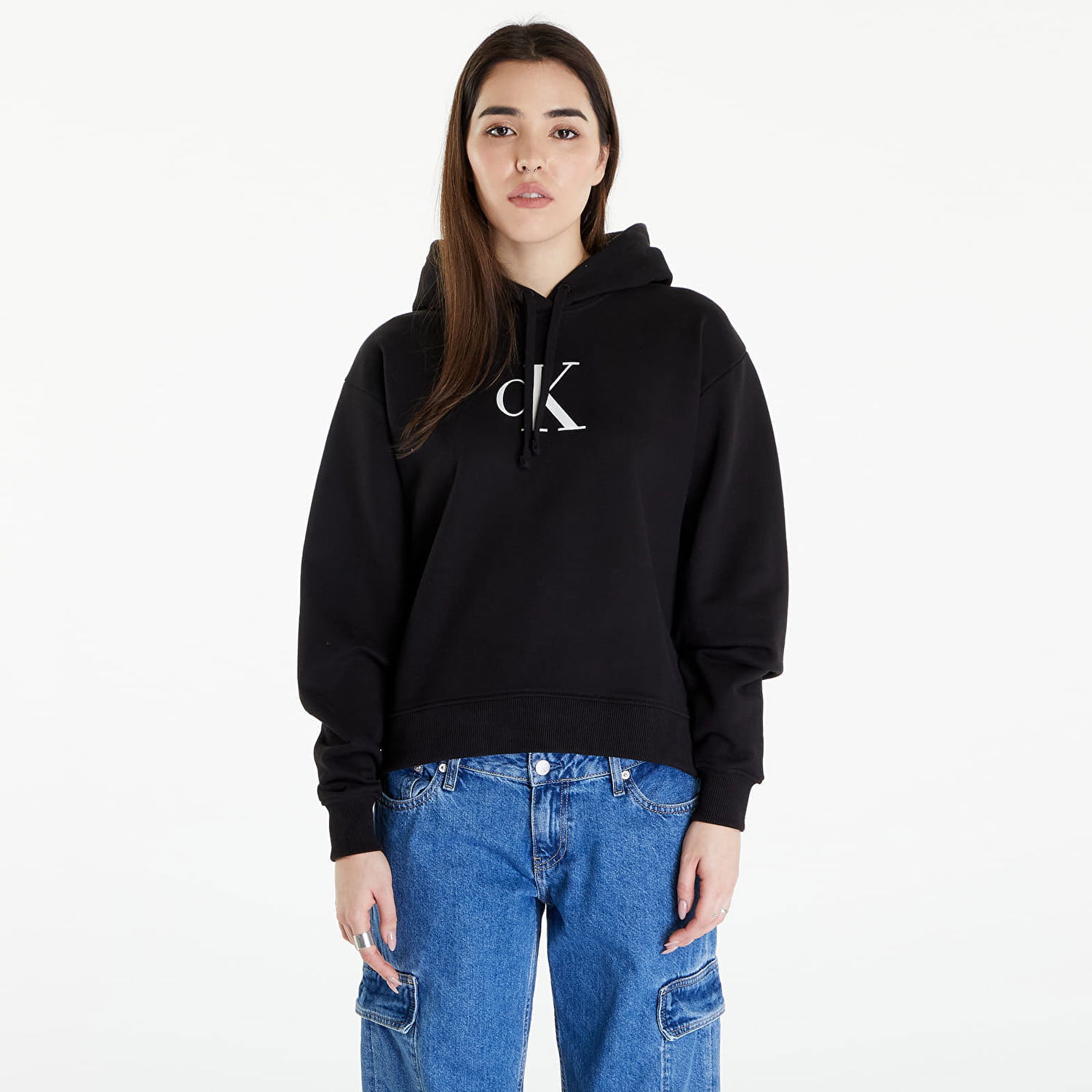 Суитчър CALVIN KLEIN Satin Hoodie Черно | J20J223432 0GO, 0