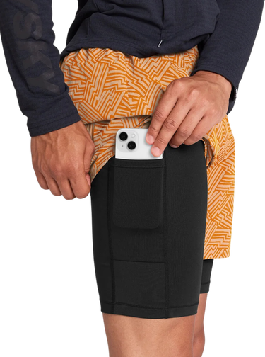 Къси панталони Saysky Reflective Pace 2 in 1 Shorts 5'' Оранжево
 | omrsh20c1051-omrsh20c1051, 2
