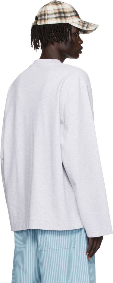 Тениска Acne Studios Acne Studios Embroidered-Logo T-Shirt Сиво | CL0369-, 2